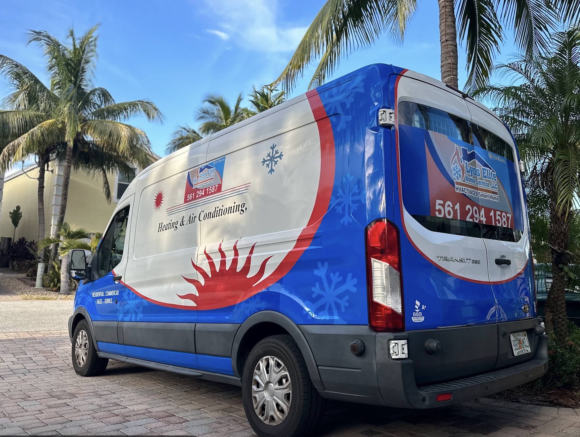Lyos Elite Home Service HVAC service van